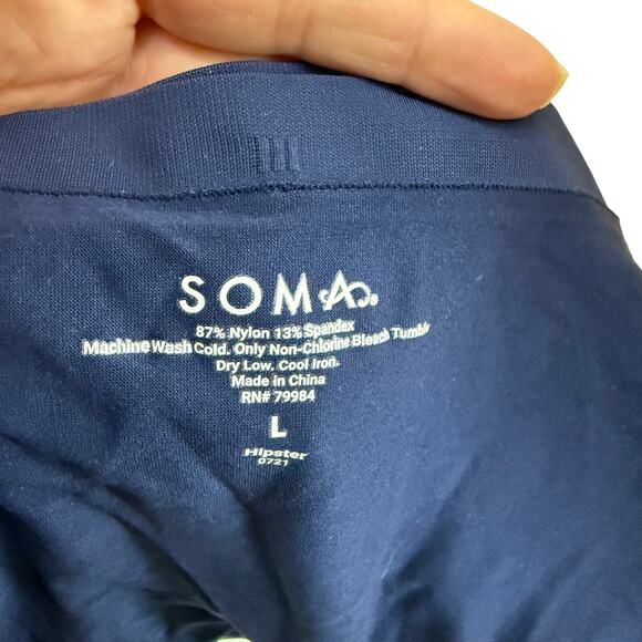 Soma Seamless Hipster Panty Navy Blue Womens Large - Picture 2 of 5